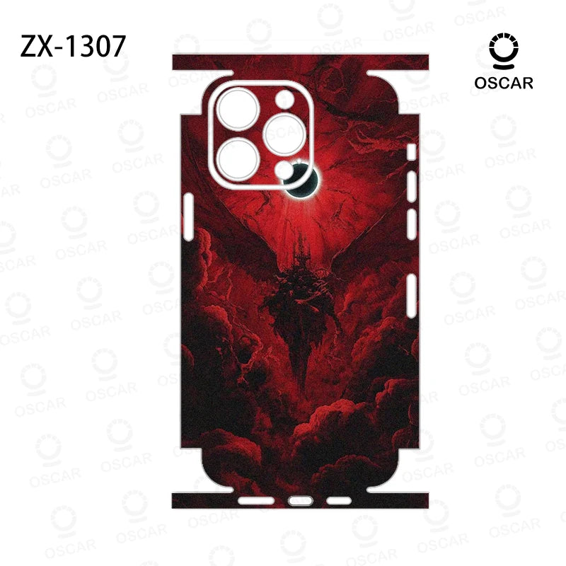 OscarSkinZ Wrap For iPhone 17 16 Pro Max Sticker 15 14 Plus Back Film 13 12 Mini Protective Decal Side Frame Back Protector