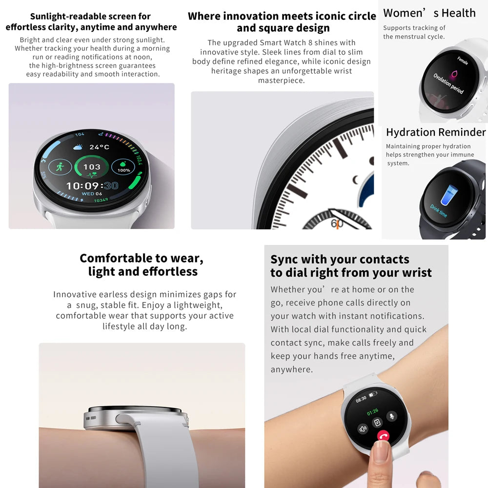 2026New GPS Tracking Smart Watch Women Health Monitoring Bluetooth Call NFC  IP68 Waterproof  Sports Mode Compass Smartwatch Men