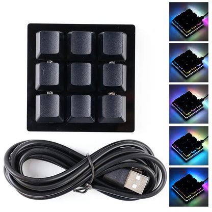USB Programming Macro Custom Mechanical Keyboard RGB 24/16/12/9/8/4/3/2 Key Copy and Paste DIY Gaming Mini Keypad Macropad