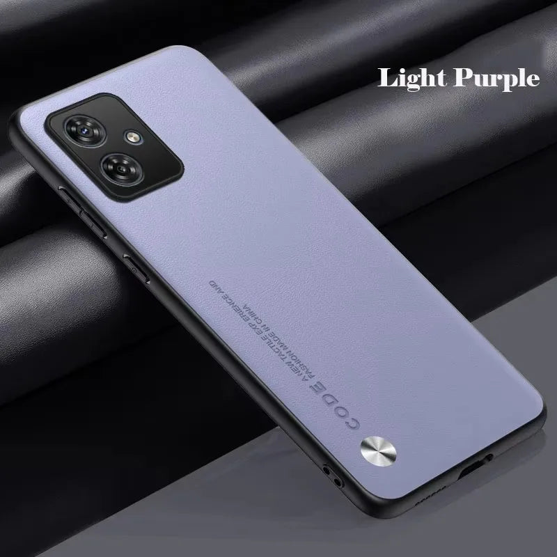 Phone Case For Motorola G56 G86 G05 G54 G34 G24 G14 G15 G35 G45 G55 G75 Plain Skin Back Cover For Moto G54 G84 G85 PU Leather