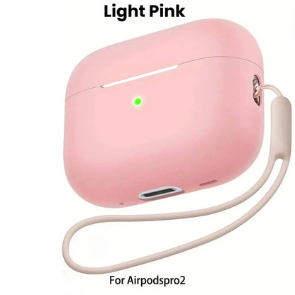 For AirPods Pro 2 2nd Case Cover With Lanyard Soft Silicone Protective Cases For Apple AirPods Pro2 Air Pod Pro2 Gen Coque Funda
