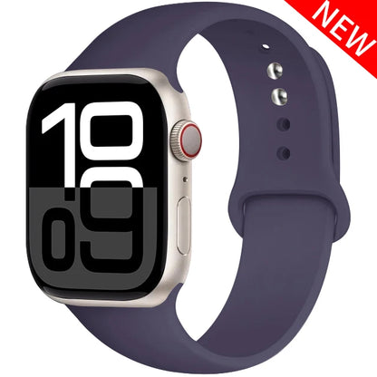 Silicone Band For Apple Watch straps 45mm 44mm 40mm 41mm 42mm-46mm sport bracelet iwatch series 8 7 6 5 SE 9 10 11 Ultra 2 49mm