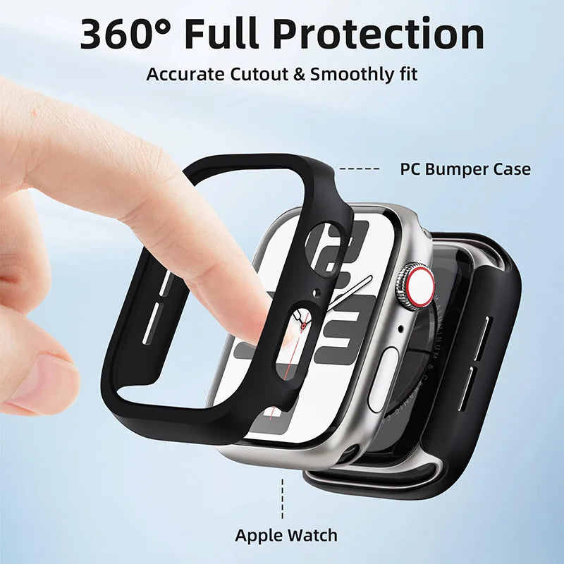 Hard Pc Bumper Case For Apple Watch case 41mm 45mm 46mm 44mm Cover No Screen Protector  Accessories iWatch Series 12 11 10 8 9