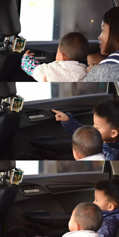 Universal Car Headrest Phone Tablet Holder Rear Seat Mount Stand Adjustable Hanging Hook for Mobile Phone iPad