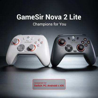 GameSir Nova 2 Lite Wireless Game Controller Switch Gamepad Hall Effect Joysticks Anti-Drift for Nintendo Switch / iPhone / Android / PC
