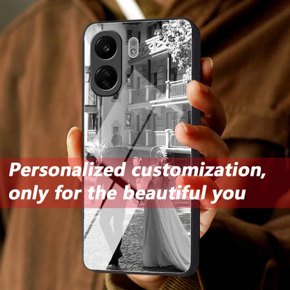 Custom Photo Mirror Glass Phone Case for Xiaomi POCO X7/X6/X5/X4/X3/X2/Pro/Neo/GT/NFC