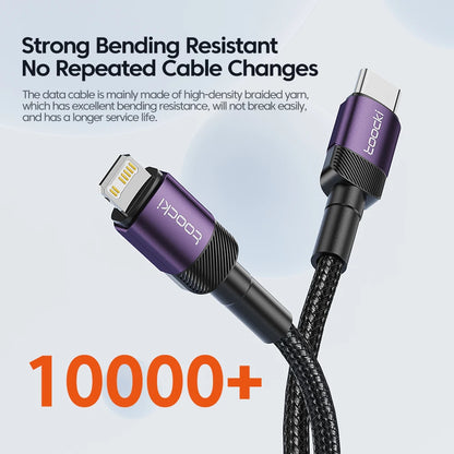 Toocki PD 20W USB C To Lightning Cable For iPhone 14 13 12 11 Pro XS 8 Type C To Lightning Cable Data Wire Fast Charging Cable