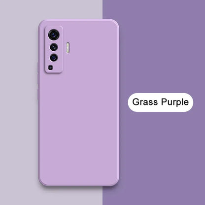 Luxury Square Liquid Silicone Case for VIVO X50 Pro Plus Lite X51 5G Camera Protective 360 Shockproof Phone Cover X50Pro X50Lite