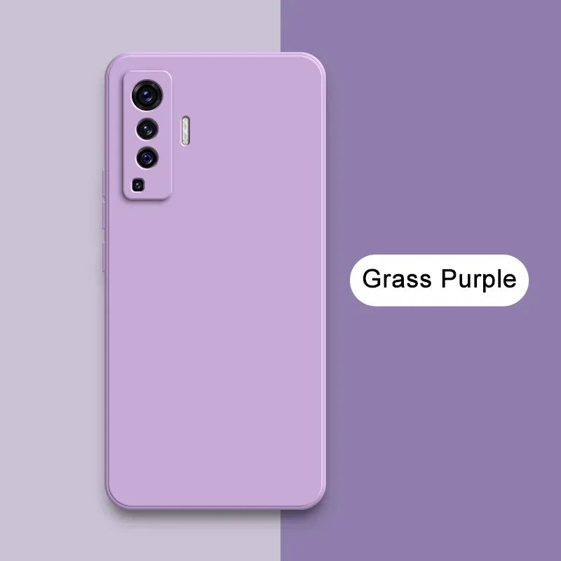 Luxury Square Liquid Silicone Case for VIVO X50 Pro Plus Lite X51 5G Camera Protective 360 Shockproof Phone Cover X50Pro X50Lite