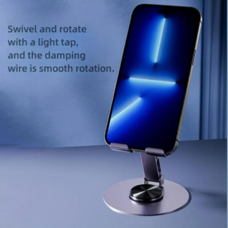 720 Rotate Aluminum Alloy Tablet Holders for IPad Adjustable Folding Lazy Desktop Live Desk Holder Mobile Phone Stand Mount