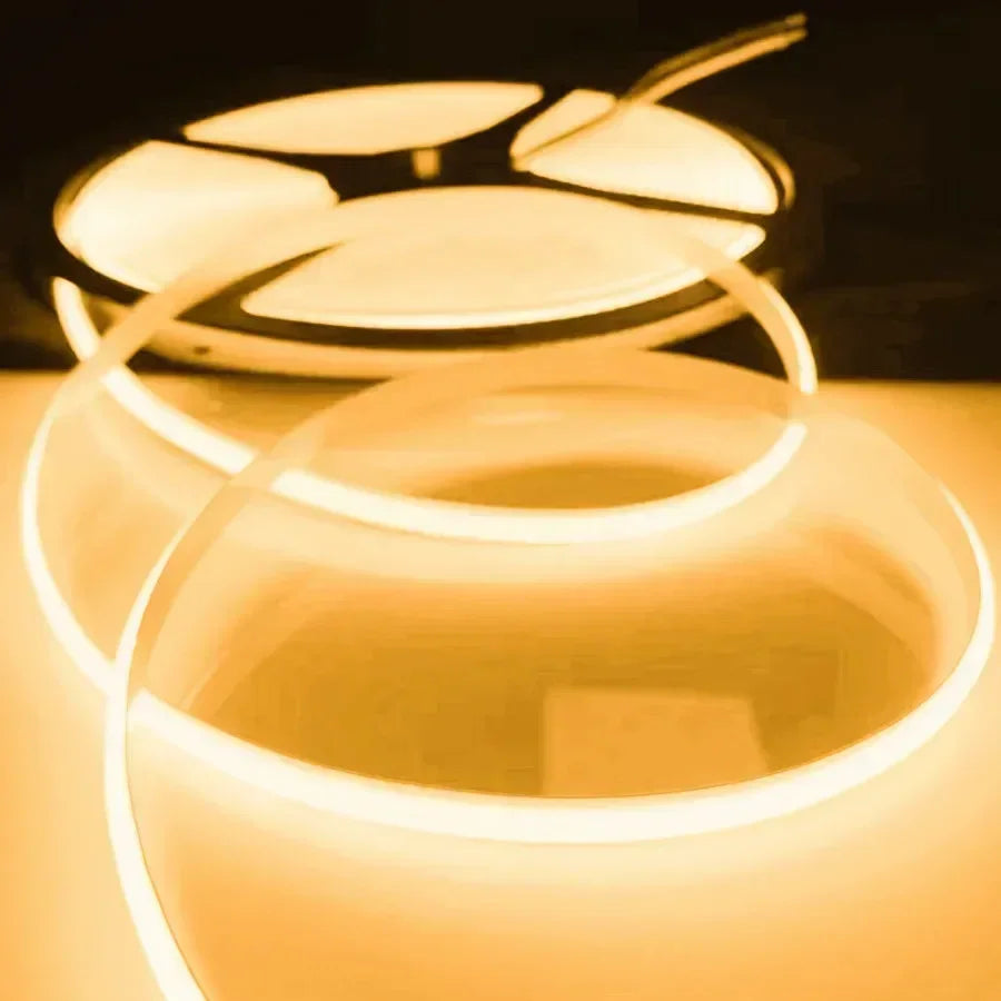 220V COB LED Strip 0.5M-10M Flexible Tape Light Smart IC No Need Driver High Bright 240 LEDs Linear Lighting RA95 Warm Ice Blue