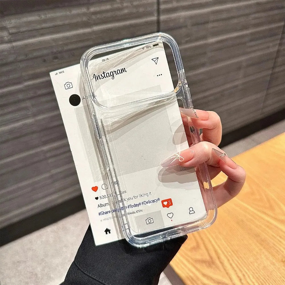 Original Clear Silicone Phone Case For iPhone 18 17 16 15 14 13 12 11 Pro Max Plus Transparent Shockproof Protector Back Cover