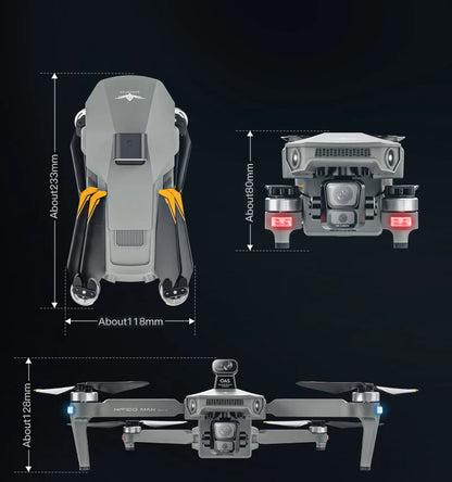 Teeggi KF100 MAX GPS RC with screen Drones With 4K HD Camera Profesional 3-Axis Gimbal obstacle avoidance 6KM Foldable RC Dron