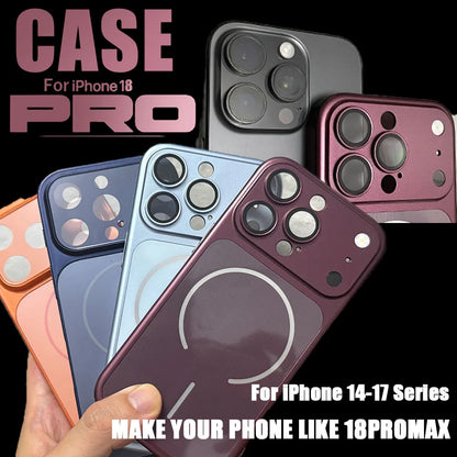 Luxury Case Transform Look To 17 18 Pro Max Cover For Iphone 16 Pro 15 14 13 Change To 17 Pro Magnetic Fundas For Magsafe