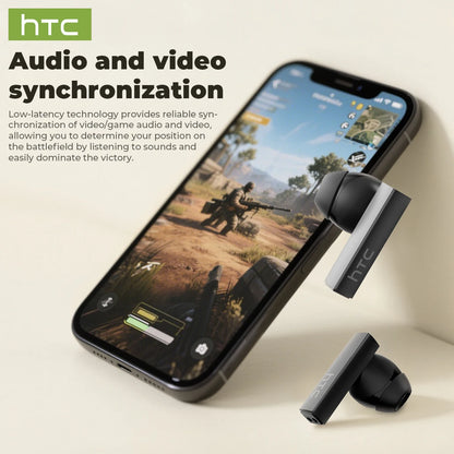 Headphones Bluetooth 5.2 TWS HTC Wireless Earphones Sports Earbuds With Microphone Full HD LCD Display Control Music Headset