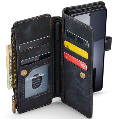 Leather Case for Samsung Galaxy Z Fold 8 7 6 Fold 5 4 3 Flip Purse Book Coque Retro Wallet Vintage Card Slots S-pen Holder