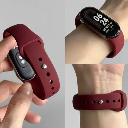 Soft Silicone Strap for Xiaomi Mi Band 10 9 8 NFC Smart Watch Sport Replaceable Bracelet Correa for Mi Band 11 Breathable Strap
