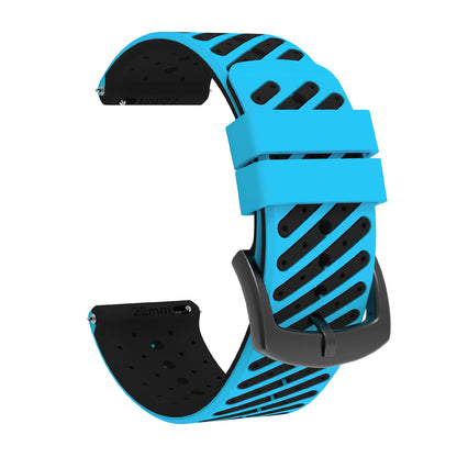 22mm Quick Release Two Tone Silicone Watch Strap For Garmin Forerunner 570 47mm 265 255 Music/Venu 3 2 45mm Sport Band Bracelet