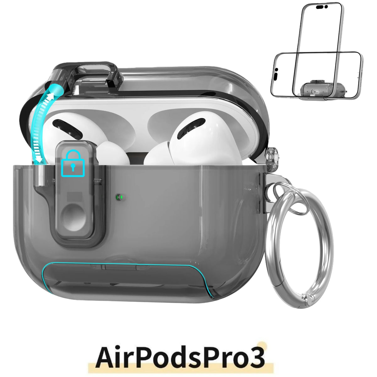 Phone Holder Design for AirPods Pro 3 Case Protective Cover For AirPods Pro 3rd Generation Case For Air pods Pro 3 Accessories