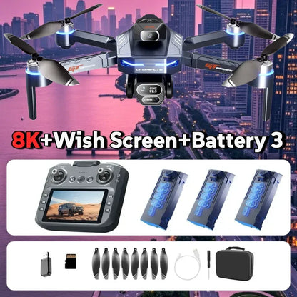 For Genuine GT8 Drone 4K Professional Dual Camera FPV GPS Brushless Motor Optical Flow Hovering Folding Quadcopter 4k 8K RC Dron