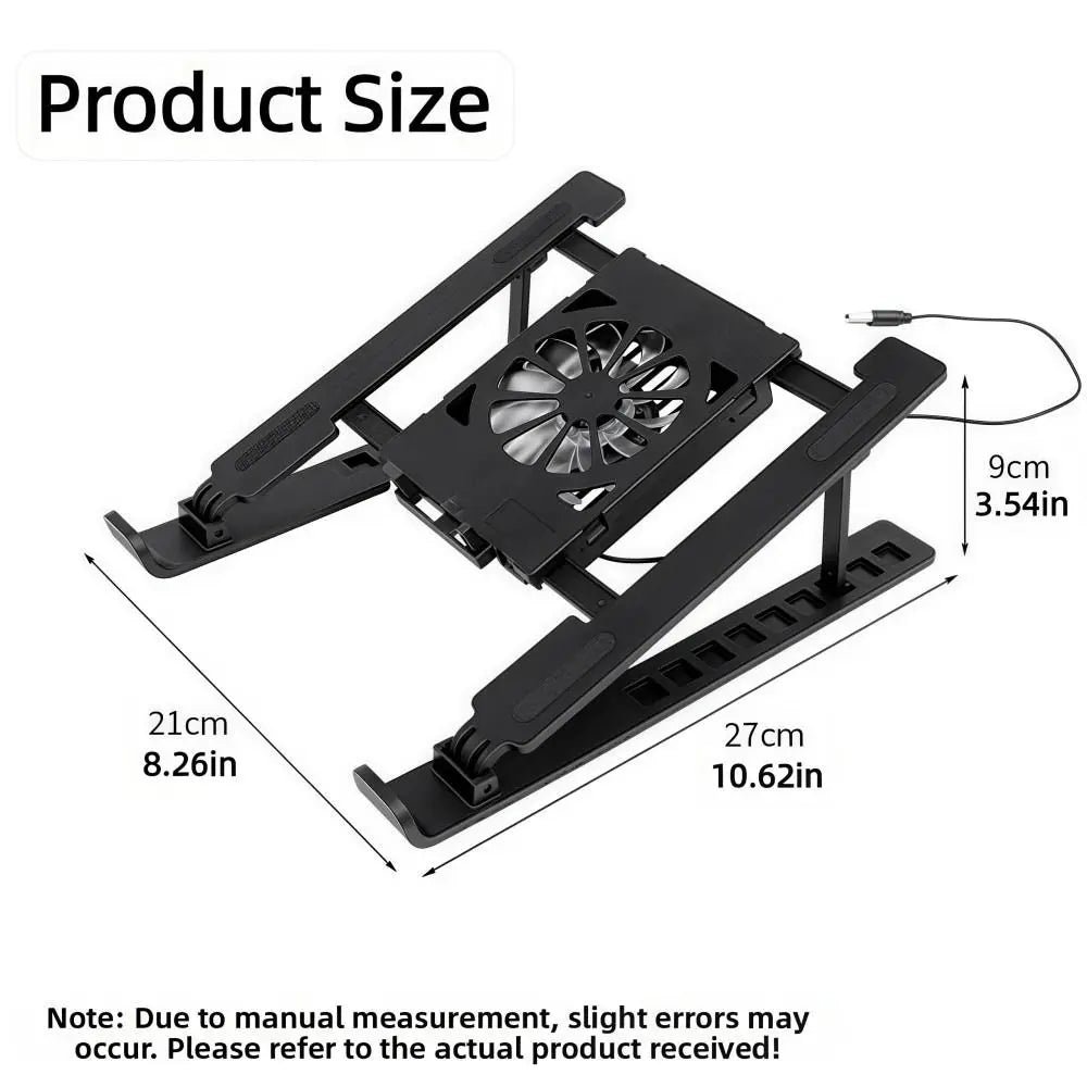 Universal Laptop Cooling Stand Adjustable with Fan Laptop Lift Stand Multi-High Adjustment Portable TabletPC Hanging Holder