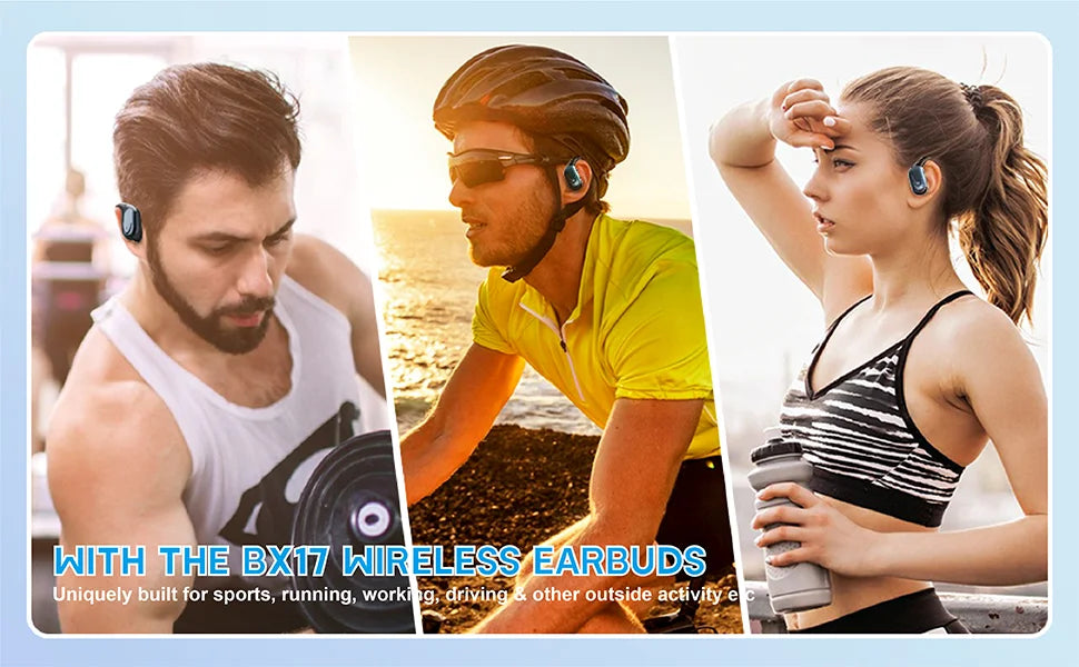 TWS Bluetooth 6.0 Earhook Earphone Sports Headsets Led Headphone Wireless Earbuds Noise Reduction Microphone 60H HiFi Music Time