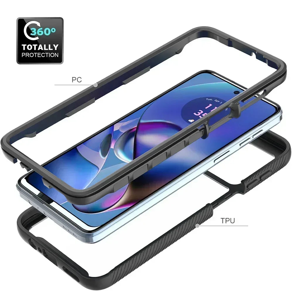 For Motorola Moto G86 Power G56 G77 G87 G55 G35 G24 G54 Power 5G Crystal Case Back Cover Moto G84 Case Phone G14 G 86 G04s funda