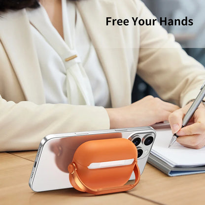 For AirPod Pro3 Case With Lock Shockproof Protective Cover with Cleaner Kit For Airpod 4 Case For AirPods Pro 3 Phone Stand Case