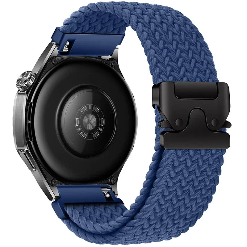 Nylon Braided Loop Strap For Huawei Watch 5 46mm GT5-4-3 Parachute Buckle Flexible Wristband For Samsung Watch 7/6/5/4 Bracelet