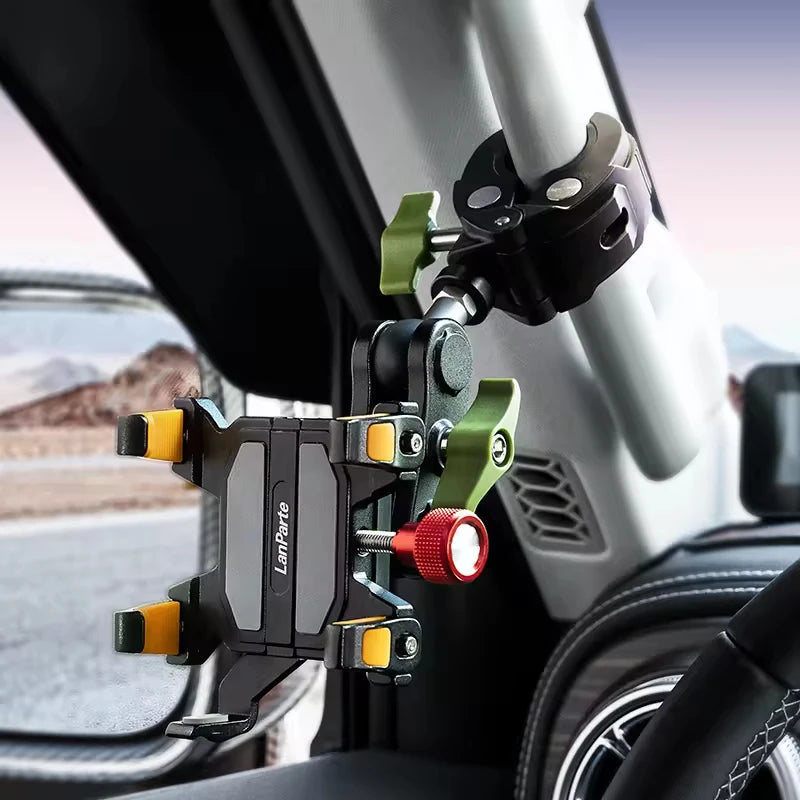 Anti-slip Heavy Duty Car Windshield Metal Five-Claw Phone Clamp Car Adhesive Suction Cup Mount Mobile Phone Holder