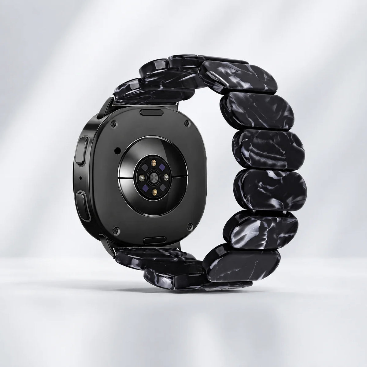 For Samsung Galaxy Watch 9 8 40mm 44mm/Watch 8 Classic 46mm Band Resin Elastic Replacement Bead Bracelets for Samsung Watch 9