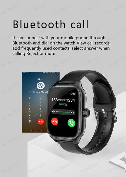 Smart Watch For Android IOS Watches 2.01inch HD Display Bluetooth Call Message Alert Music Sports Smartwatch Men Women Gift Ht30