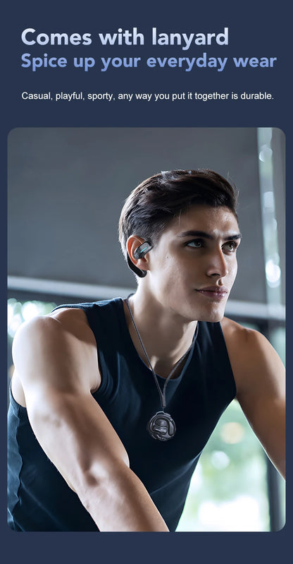 AI Translator Earphone HTC NE02 Open Ear Wireless Bluetooth Headphones Hifi Sound Quality Low Lacenty Sport Earbuds With Mic