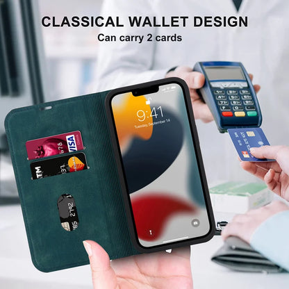 For Magsafe Wallet Leather Flip Case For iPhone 12 13 14 15 16 Pro Max mini Magnetic Wireless Charging Book Folio Cover