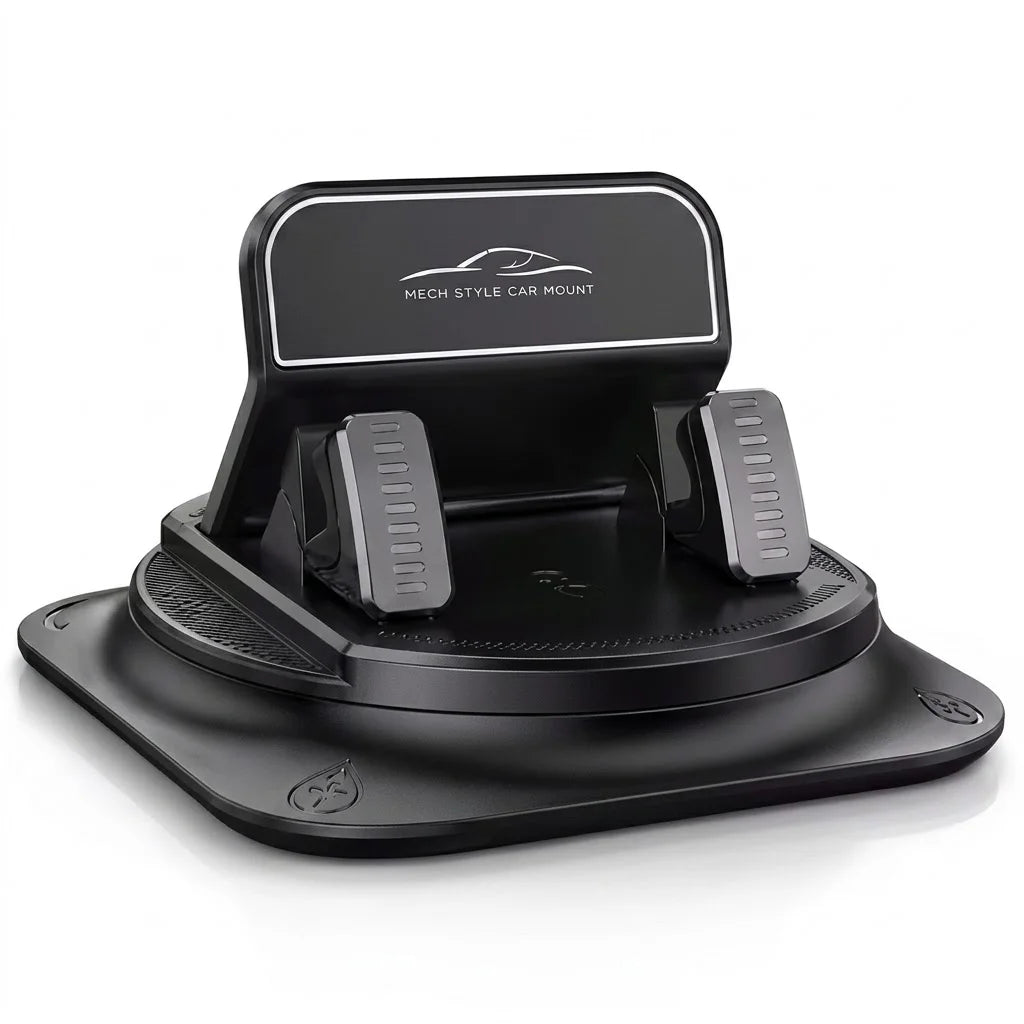 Car Dashboard Phone Holder Anti Slip Silicone Pad 360 Degree Rotation Head Up GPS Navigation Bracket Auto Accessories