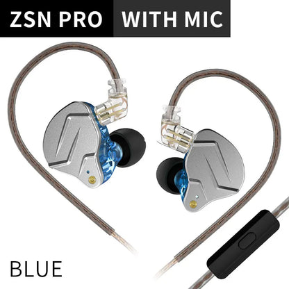 KZ ZSN PRO 1BA+1DD Hybrid technology HIFI Metal In Ear Earphones Bass Earbud Sport Noise Cancelling Headset ZST X AS10 ZS10 ST1