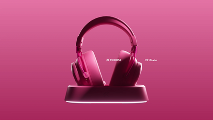 MCHOSE V9 Turbo+ E-sports Magnetic Wireless Gaming Headset 7.1 Surround Sound 90° Swivel Ear Cups Low Latency Magnetic Charging