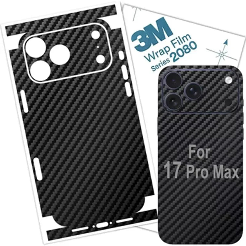 Tear Down Carbon Fiber Skin Wrap 3M Change Stickers for IPhone 17 Air 16 15 14 13 Pro Max Plus 17Pro Pegatinas Stikers Cover