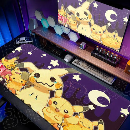 90x40cm Pokemon Mimikyu Mouse Mat Washable Notbook Gamer Keyboard Carpet XXL HD Print Non-slip Rubber Desk Computer Extended Pad