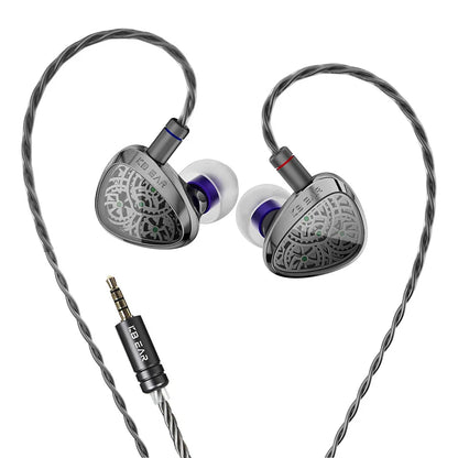 KBEAR TBX Tourbillon X IEMS In-Earphone Wired Headphones 10mm CVD-Coated Carbon Fiber Diaphragm Deep Bass Gaming Headset