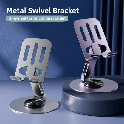 720 Rotate Aluminum Alloy Tablet Holders for IPad Adjustable Folding Lazy Desktop Live Desk Holder Mobile Phone Stand Mount