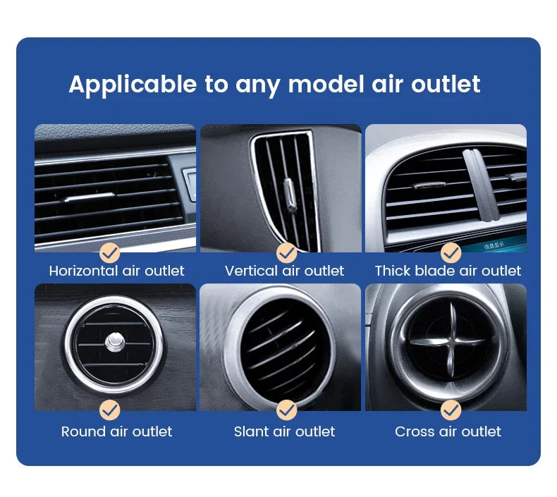 Gravity Car Phone Holder Air Vent Mount Cell Phone Holder in Car Mobile Support For iPhone16 15 14 13 12 Xiaomi GPS Stand