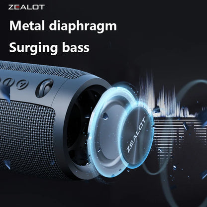 ZEALOT S51 Pro 40W Wireless Speakers, Outdoor Portable Subwoofer Speaker, 5200mAh Battery, 24 Hours Playtime Loud Stereo.