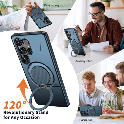 360° Folding Stand Magnetic Case For Samsung Galaxy S25 FE S24 S23 S26 Ultra Plus A56 A36 A26 A17 A07 A55 A35 A25 A14 A06 Cover