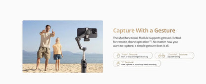 DJI Osmo Mobile 7P Gimbal Stabilizer 3-Axis Phone Gimbal with Built-in Extension Rod And Tripod Native Tracking Lighting Quick Launch One-Tap Edit 10hrs Use Phone Charging
