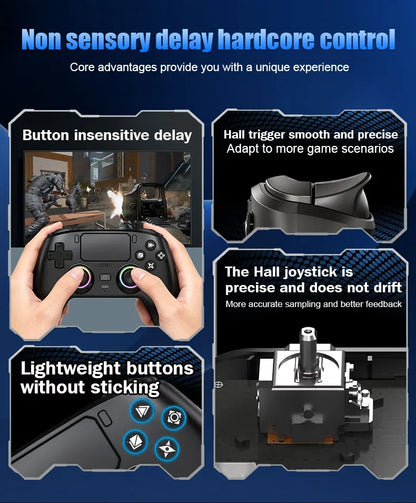 Wireless Gamepad Gyro Sensor Hall Joystick and Effect Trigger Built-in Speaker for PS5 ps4 Wired Controller Gamer Wireless Game
