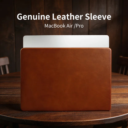 Laptop Genuine Leather Case for Macbook Air 15 A3448 M5 Pro 16 A3428 A3429 Pro 14 A3426 A3427 Air 13 A3449 M5 2026 Cover Cases