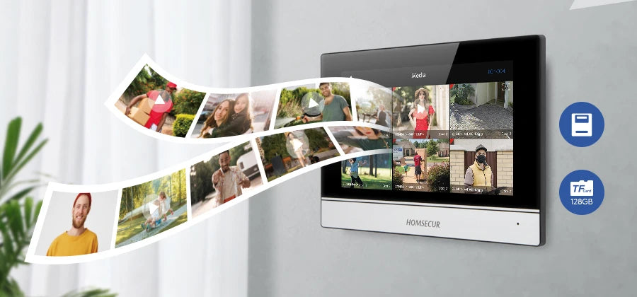 HOMSECUR 7" WIFI HD Video Door Phone Intercom Doorbell Tuya App Remote Control Door Unlock Auto Recording