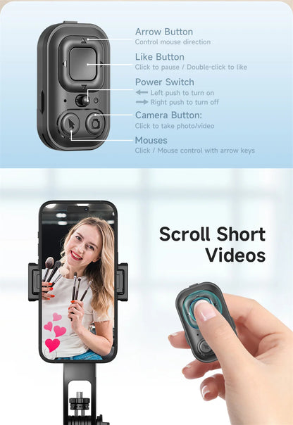 FANGTUOSI 360 Rotation Gimbal Stabilizer ,Selfie Stick Tripod for Smartphone Camera With Bluetooth shutter Stabilizer for Live