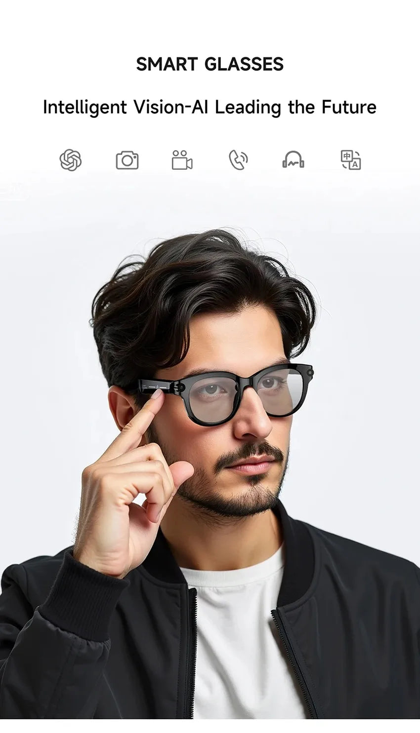 2026 AI Smart Glasses 8K Remote Control Touch Photo Camera Recording Voice Assistant Translator Wireless Bluetooth Sunglasses